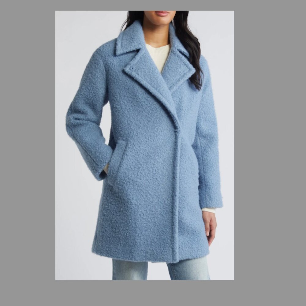BCBG Blue Boucle Peacoat